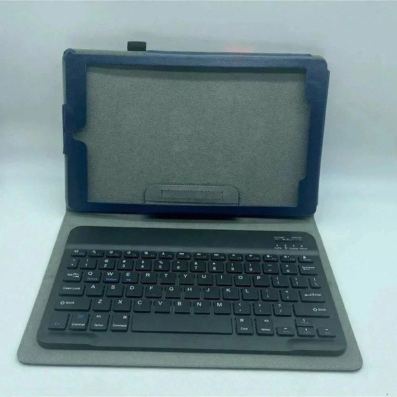 iPad/Tablet Keyboard Case Bluetooth 10.25”L x 6.25”W x 11.75” Diagonal Blue - Picture 2 of 6